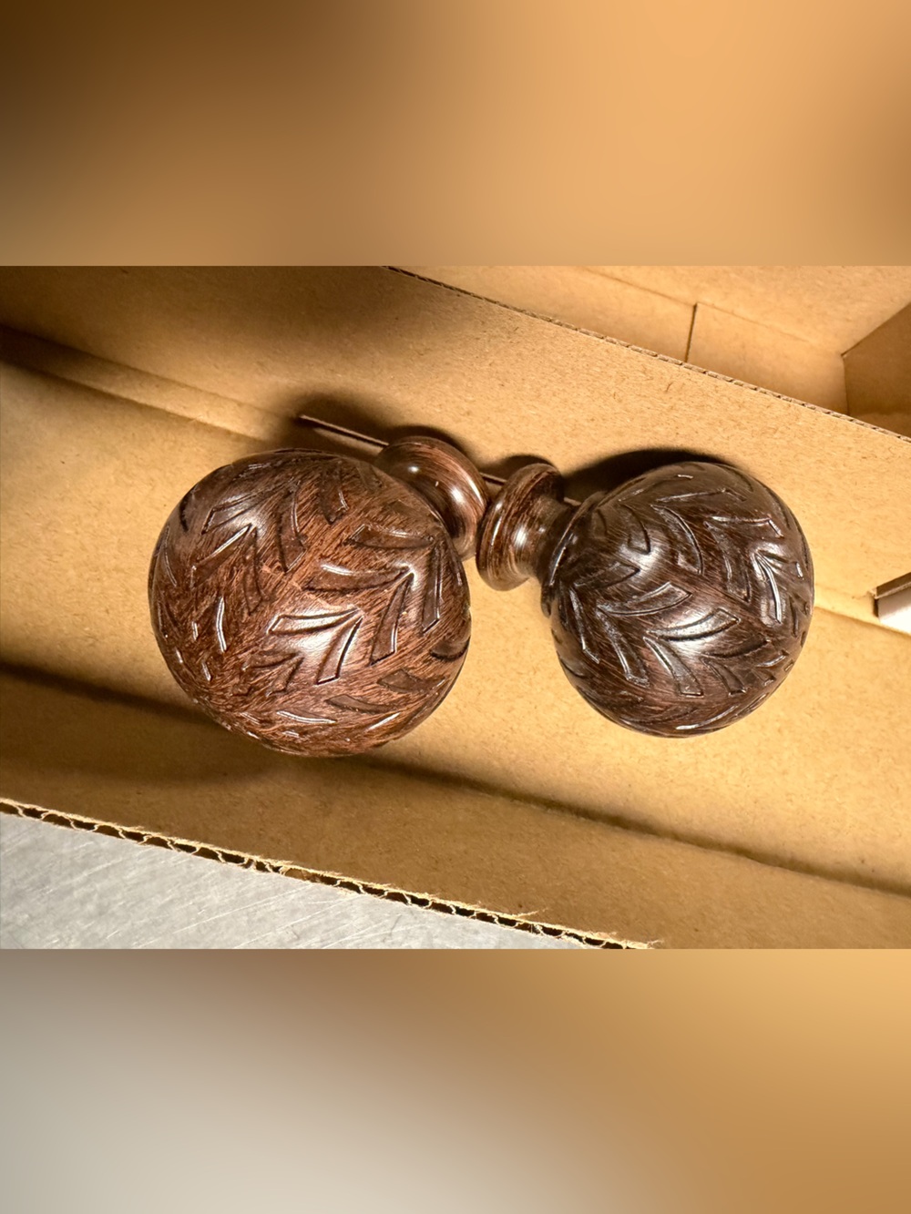 Hermosa Adjustable Curtain Rod Set, Walnut (NEW) - Picture 6 of 10